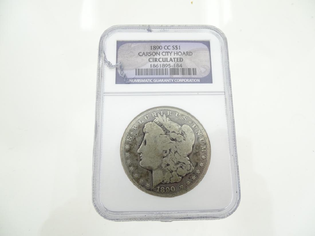 1890 CC Carson City MORGAN SILVER DOLLAR NGC GRADED (1 of 3)