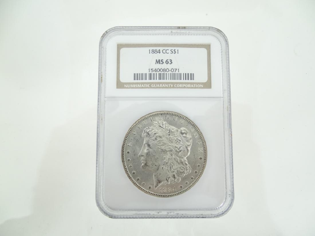 1883-CC Morgan Silver Dollar NGC MS63 Blast White (1 of 3)