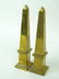 (2) Two Contemporary Brass Obelisks - 2