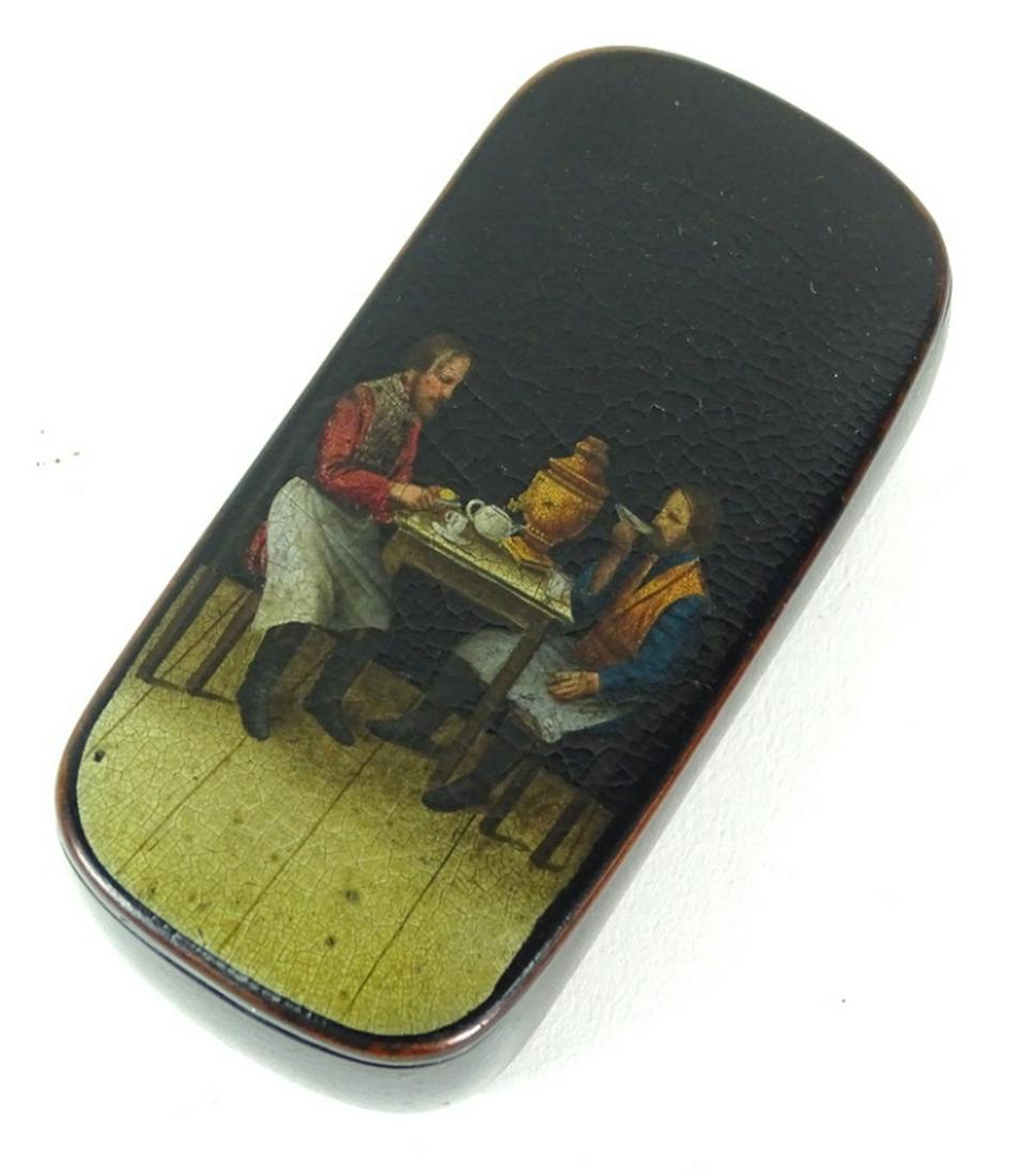A Russian Lacquer Box "Dinner Time" (1 of 6)