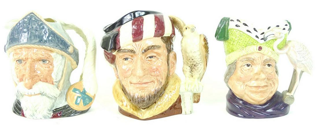 (3) Three Large Royal Doulton Porcelain Toby Mugs. (1 of 4)