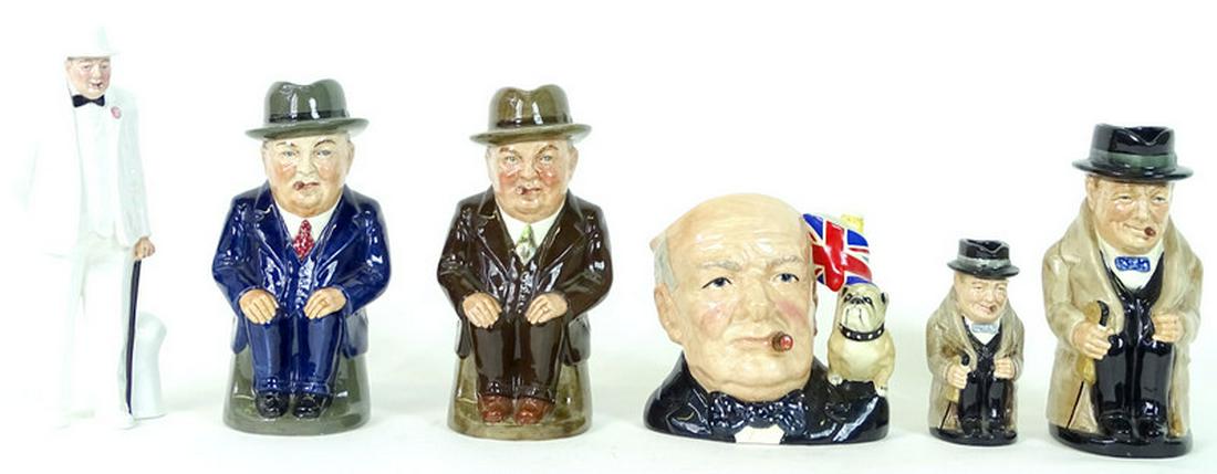 (6) Six Large Royal Doulton Porcelain Toby Mugs (1 of 4)