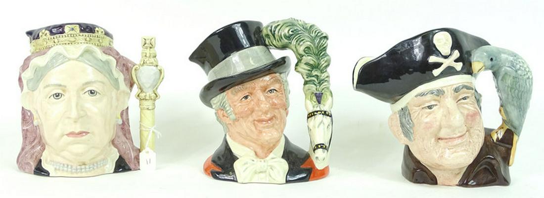 (3) Three Large Royal Doulton Porcelain Toby Mugs (1 of 2)