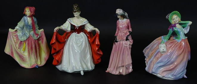 (4) Four Royal Doulton Porcelain Women Figures (1 of 3)