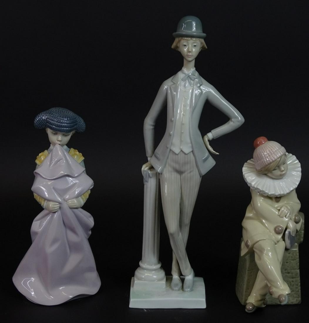 (3) Three Lladro Porcelain Figures. (1 of 2)