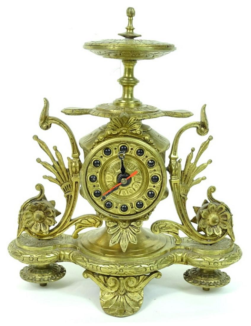 A French Style Gilt Bronze Desk Clock (1 of 3)
