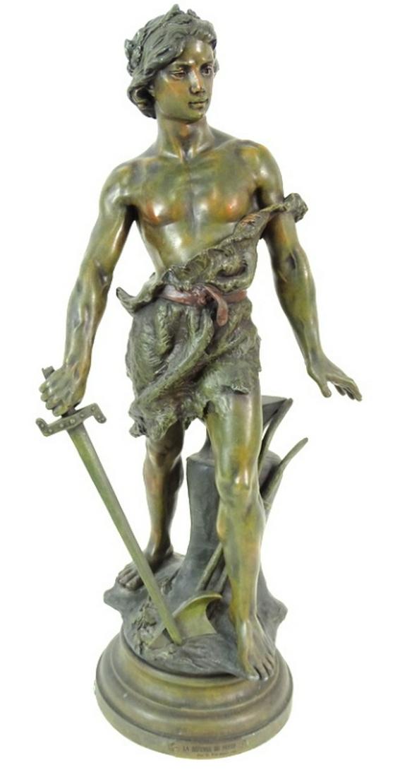 Vintage French Spelter Sculpture. (1 of 4)