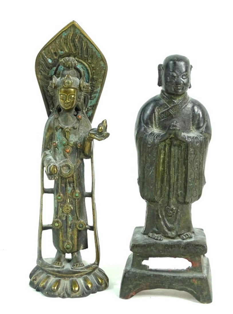 (2) Two Vintage Chinese Bronze Sculpture (1 of 4)
