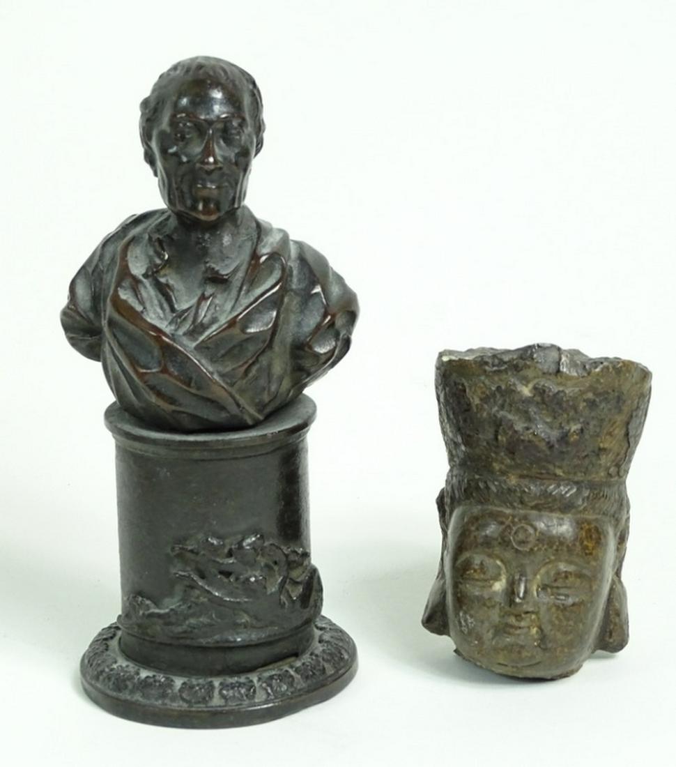 (2) Bronze Sculptures, European And Chinese (1 of 3)