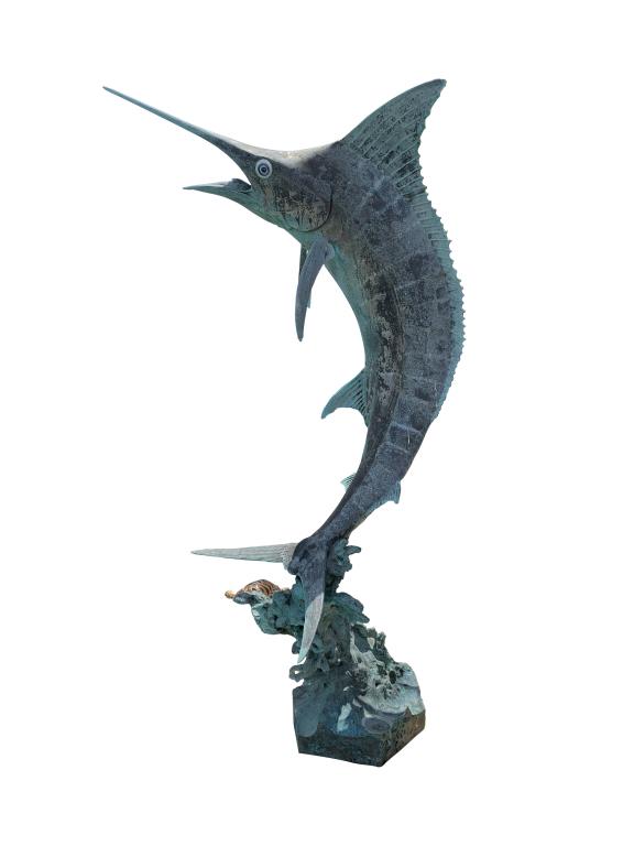 LIFESIZE Robert Wyland Marlin Sculpture Fountain (1 of 6)