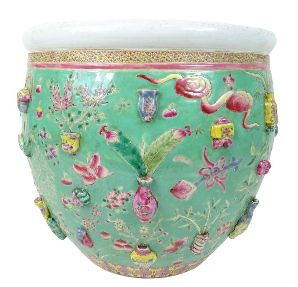 Vintage Chinese 3-D Porcelain Planter (1 of 7)