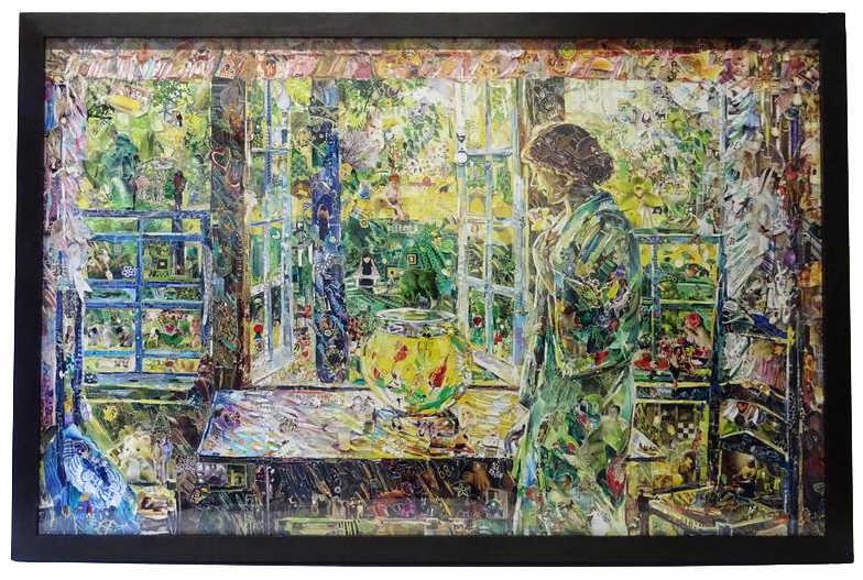 Vik Muniz The Goldfish Window, After Childe Hassam: Vik Muniz (BRAZILIAN, 1961) The Goldfish Window, After childe Hassam ( Pictures of Magazines 2) Circa 2013. Digital C - print. Measures 43 1/2 inches high x 66 inches wide. Framed. AP. 1/4. Sikkema Je