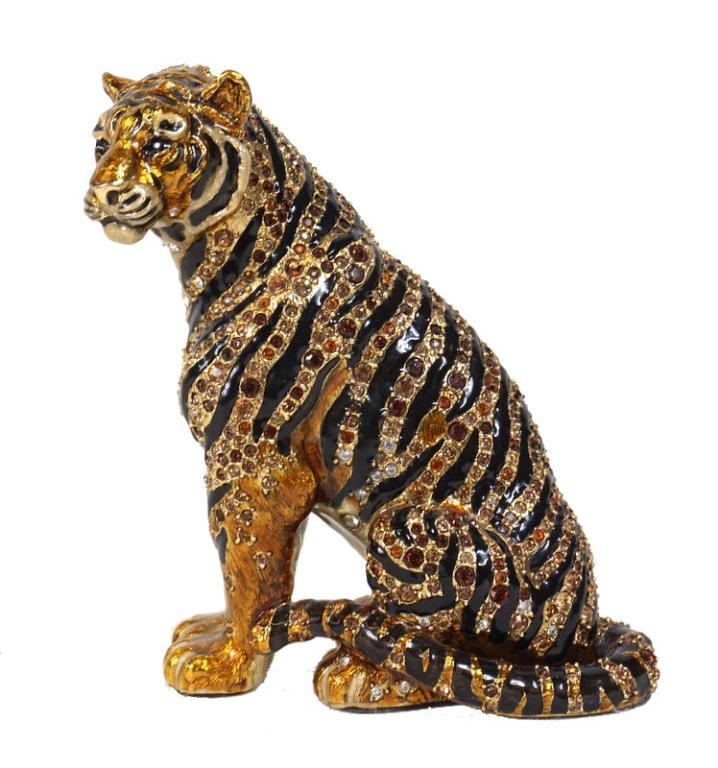 Jay Strongwater Bronze Tiger Sculpture (1 of 5)