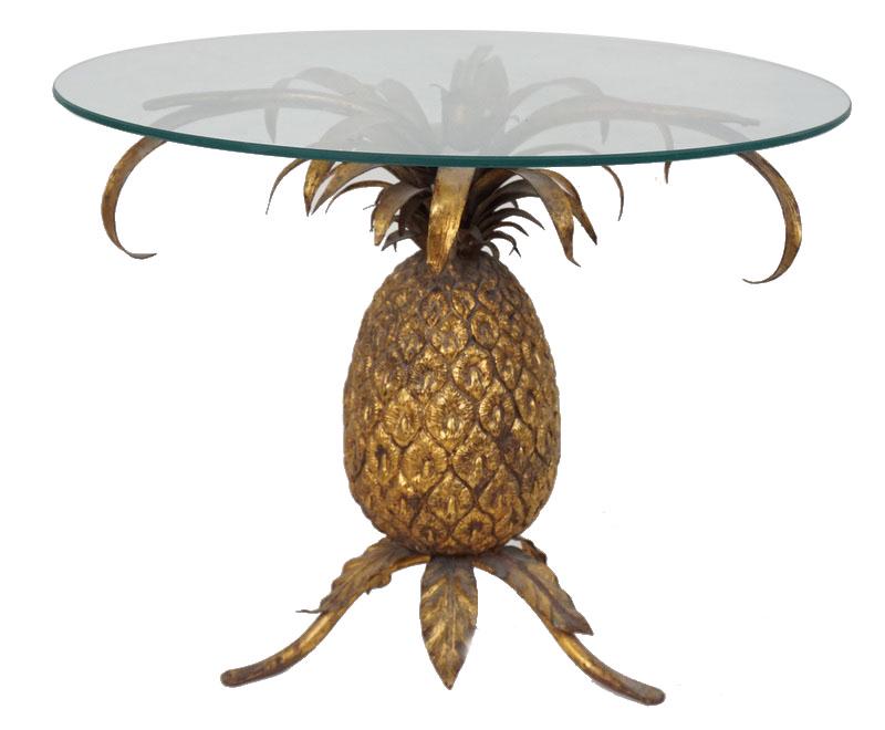 (1) One Single Metal Pineapple Side Table. (1 of 4)
