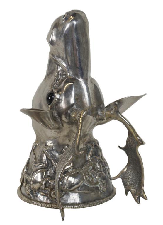 (1) One Silver Plated Moose Sculpture (1 of 7)