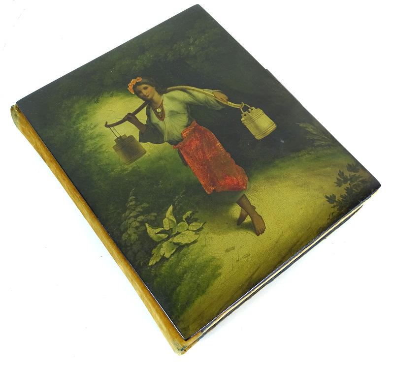 A Russian Lacquer Panel-Mounted Photo Album "The W (1 of 11)