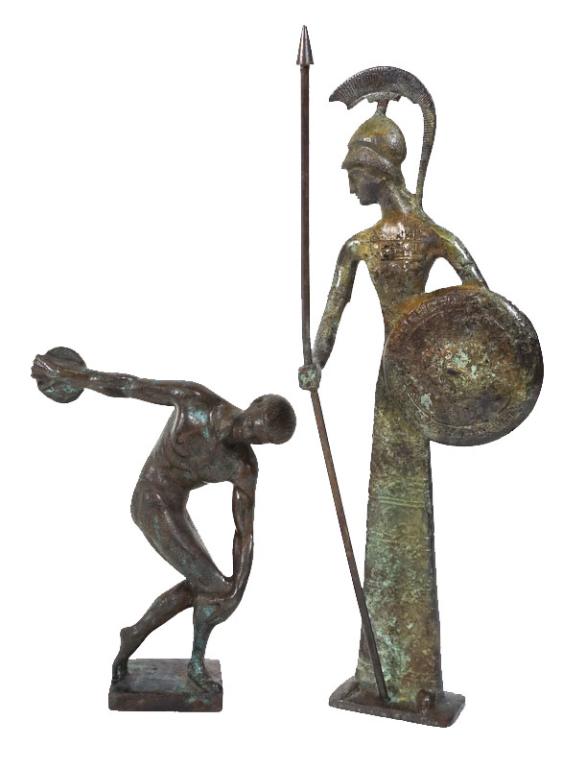 (2) Two Contemporary Bronze Sculptures (1 of 5)