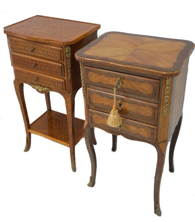 (2) Two French Wooden End Tables (1 of 1)