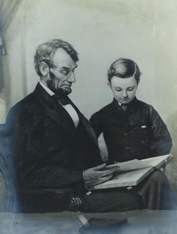 Pair  Abraham Lincoln Photographs signed F. C. Courter (1 of 5)