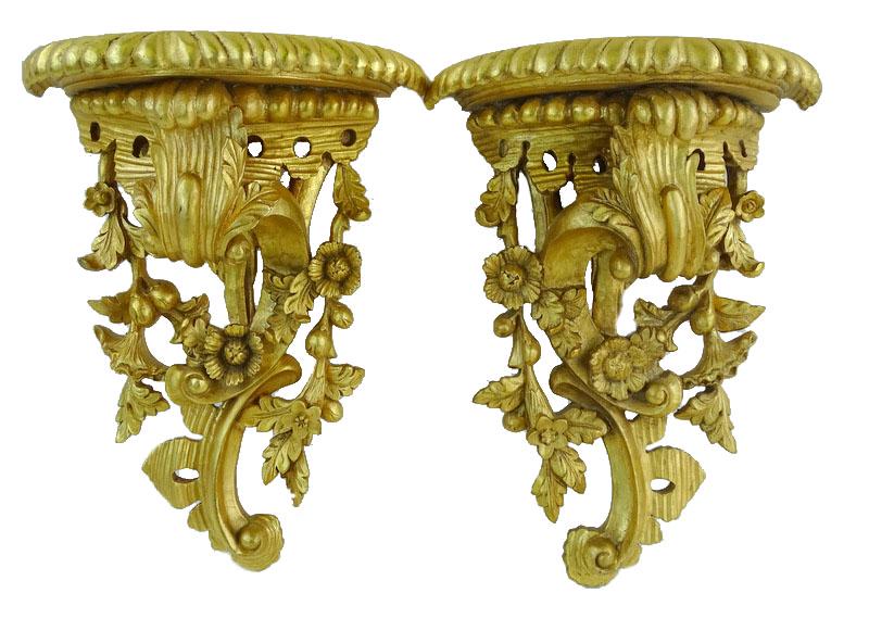Pair of French Style Rococo Style Sconces (1 of 1)