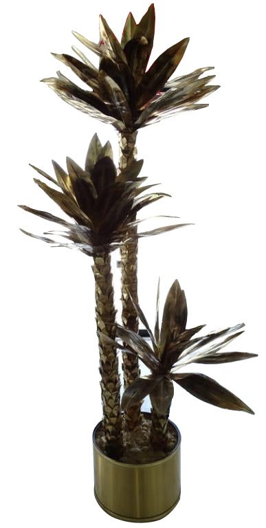 Brass Palm Tree Sculpture - Life Size (1 of 4)