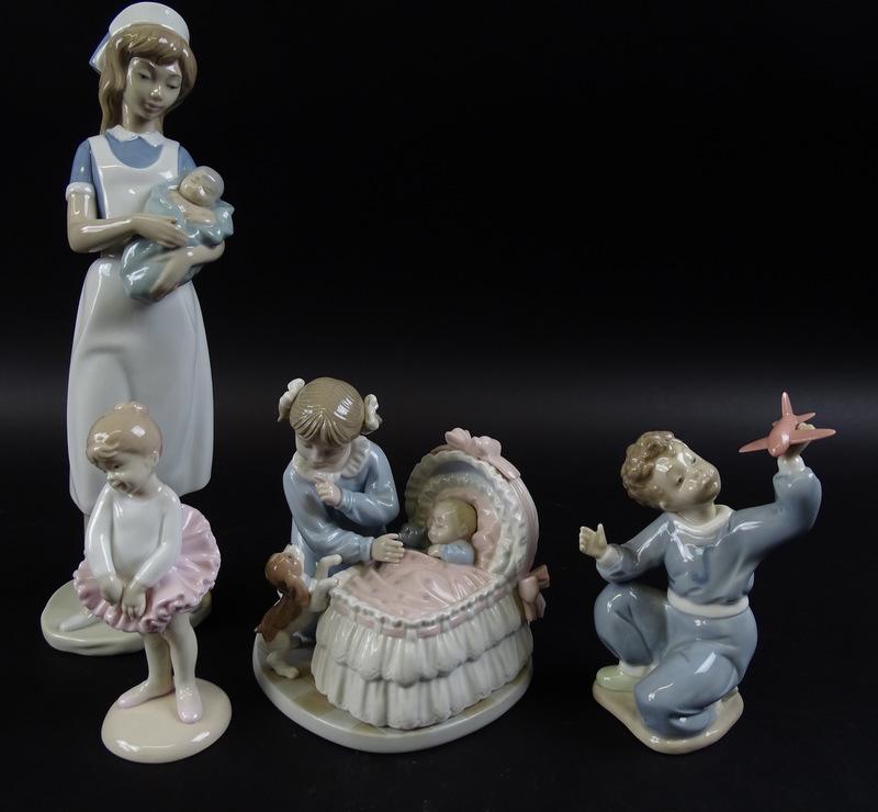 Collection of four Llladro Porcelain Figures (1 of 1)