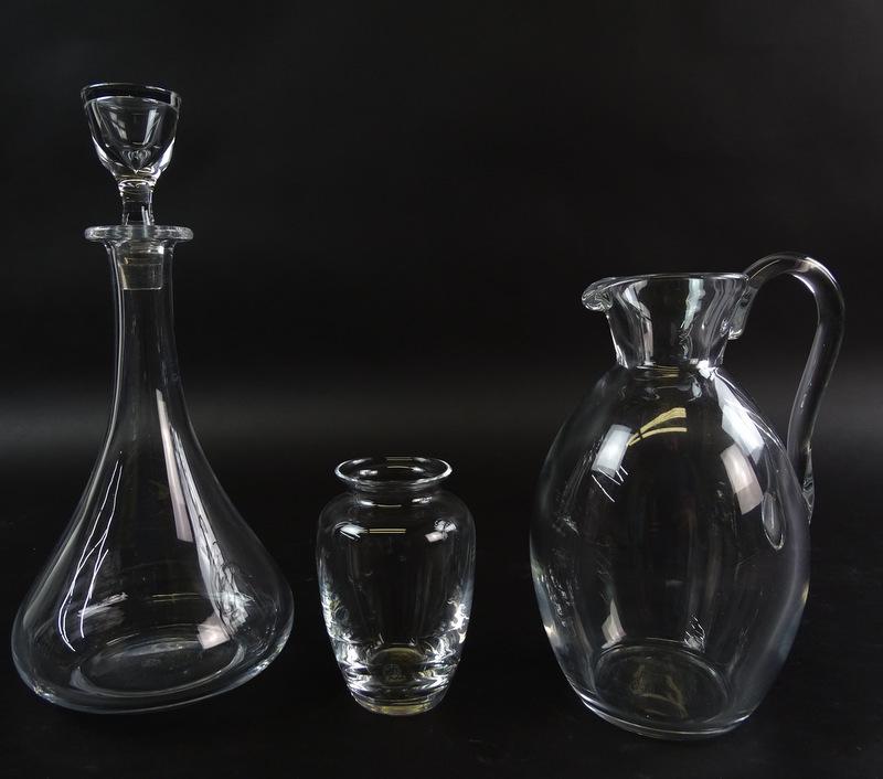 (3) Baccarat Three Assorted Serving Items (1 of 2)