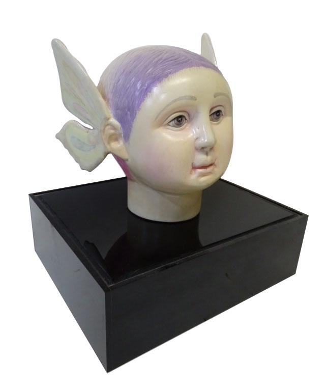 Sergio Bustamante Fairy Head In Lucite Case (1 of 7)