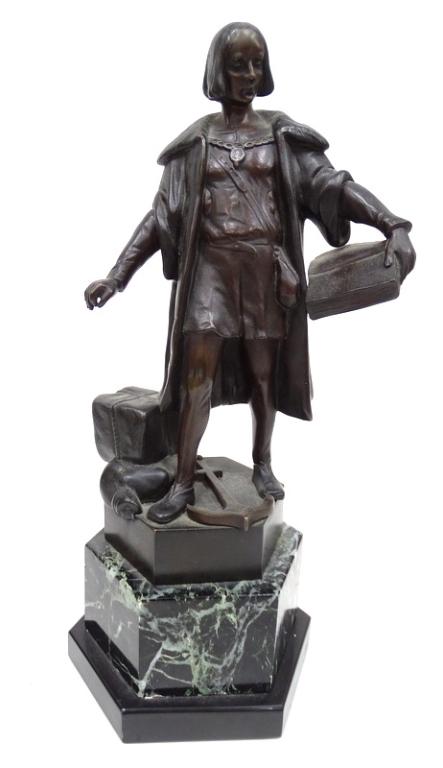 Ernst Beck (Austrian, 1879-1941) Columbus Statue (1 of 6)
