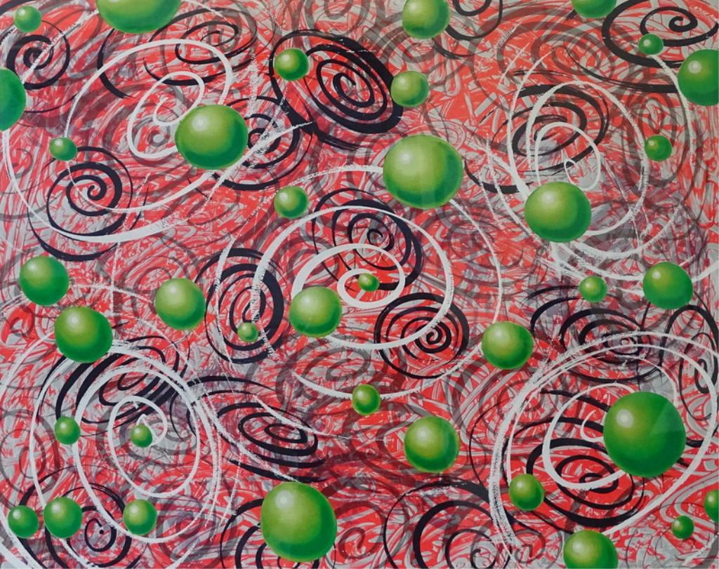 Kenny Scharf (American, b.1958), "Space Balls (1 of 5)