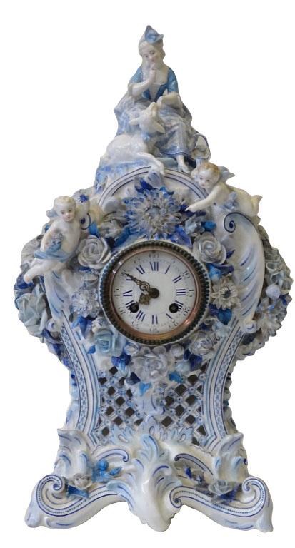 European Porcelain Floral Design Cherub And Lamb (1 of 8)