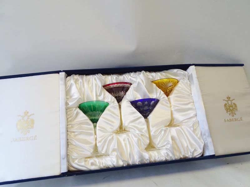 Faberge Crystal Martini Glasses In Box (1 of 4)
