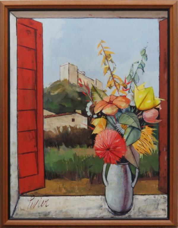 Charles Levier, French (1920-2003) "Fleurs Devant (1 of 4)