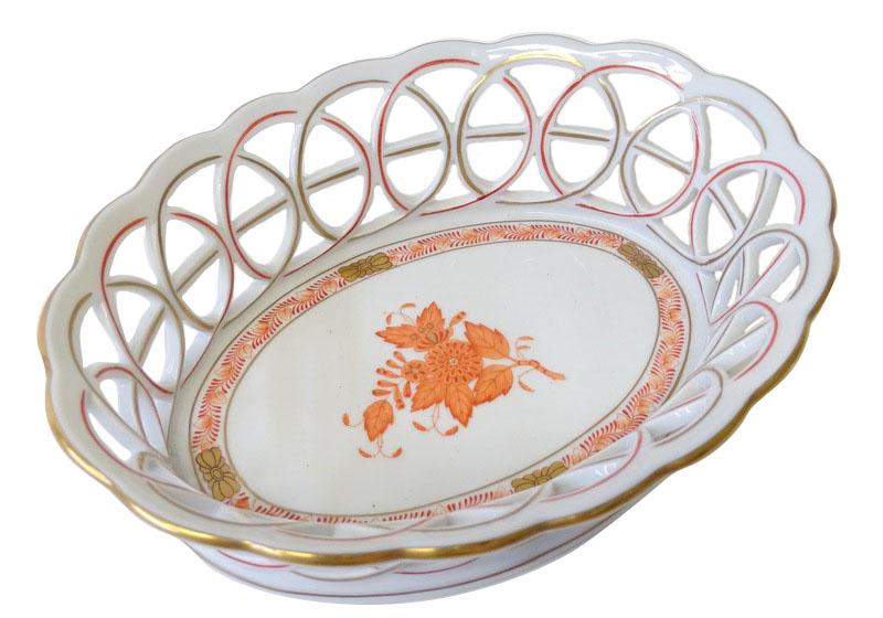 Herend Chinese Bouquet Rust Porcelain Tray (1 of 3)