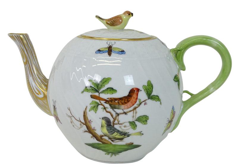 Herend Rothschild Bird Porcelain Teapot (1 of 3)