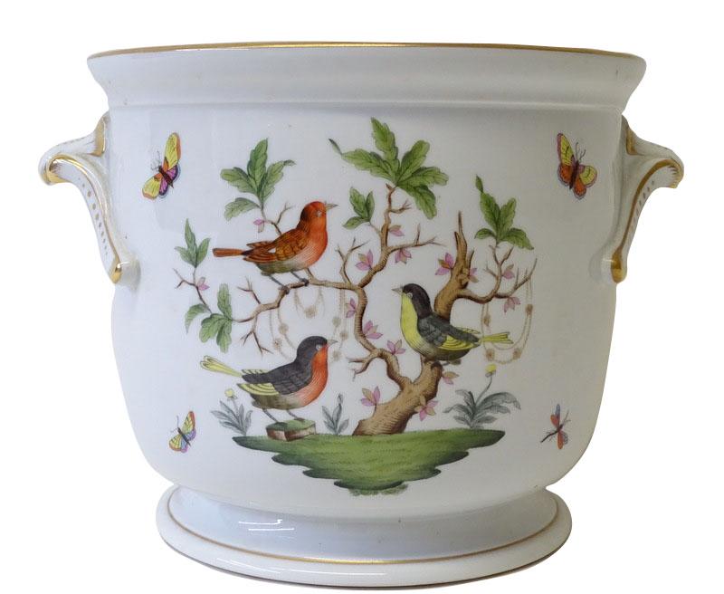 Herend Rothschild Bird Large Porcelain Cache Pot (1 of 5)