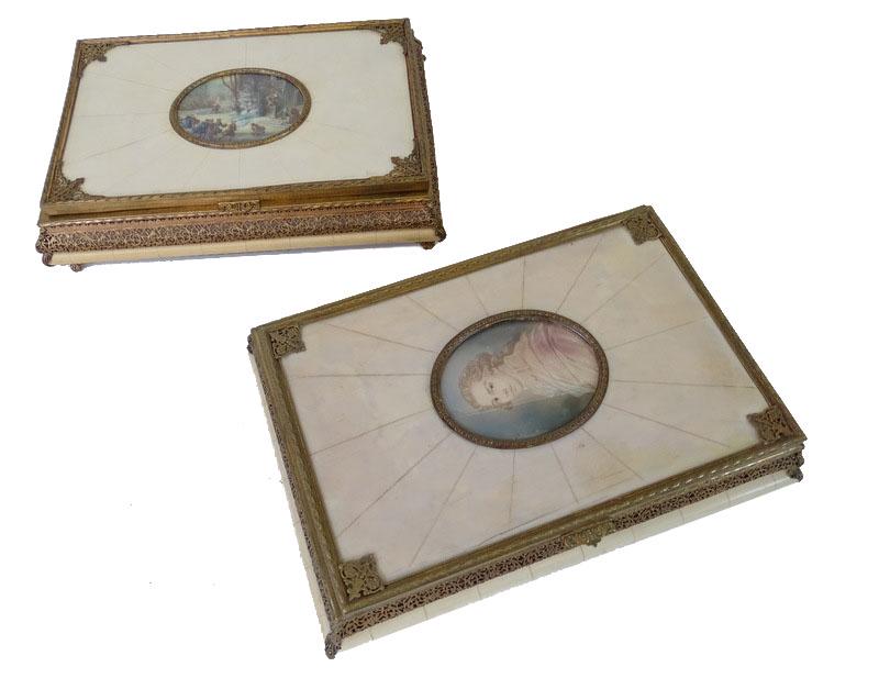 Pair of European Gilt Bronze Portrait Jewelry (1 of 4)