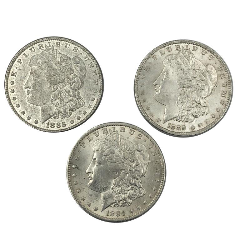 Morgan Silver Dollar Lot 1884-O 1885 1889 Dollar C (1 of 7)