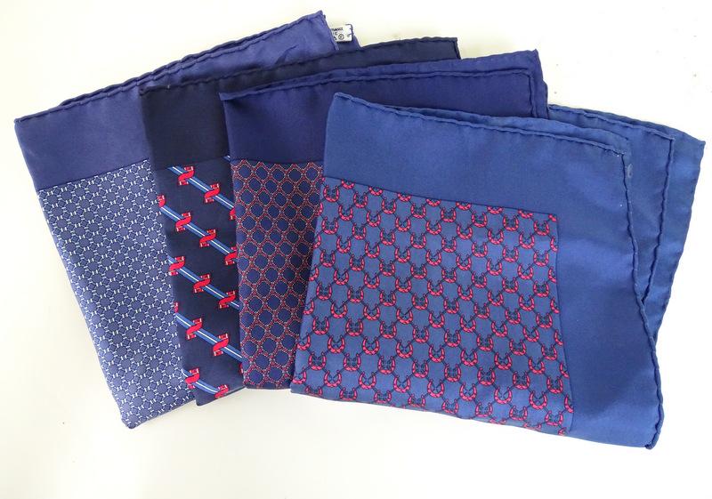 Four (4) Hermes Pocket Squares (1 of 5)