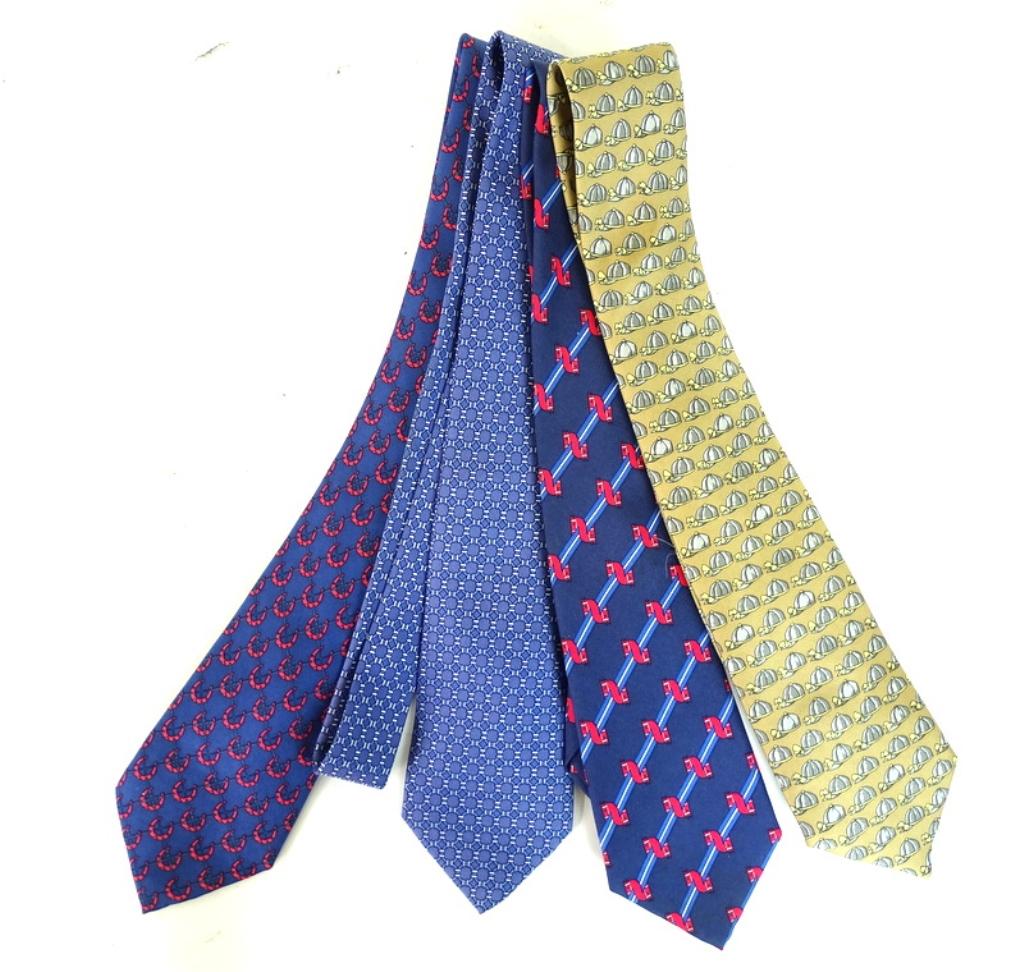 Four (4) Hermes Ties (1 of 4)