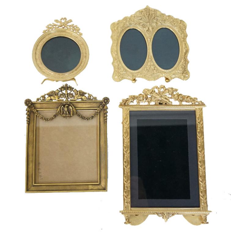 Four (4) French Style Gilded Ormolu Picture Frames (1 of 3)