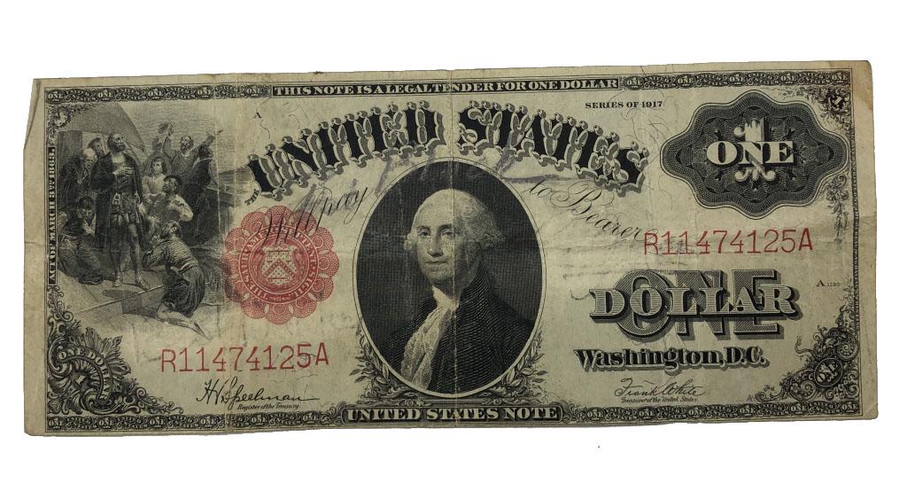 1917 One Dollar United States Large Note Currency (1 of 4)