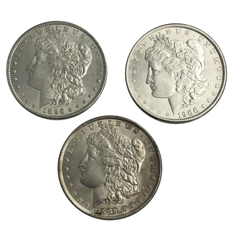 Morgan Silver Dollar Lot 1889 1890 1900 Morgan Dol (1 of 5)