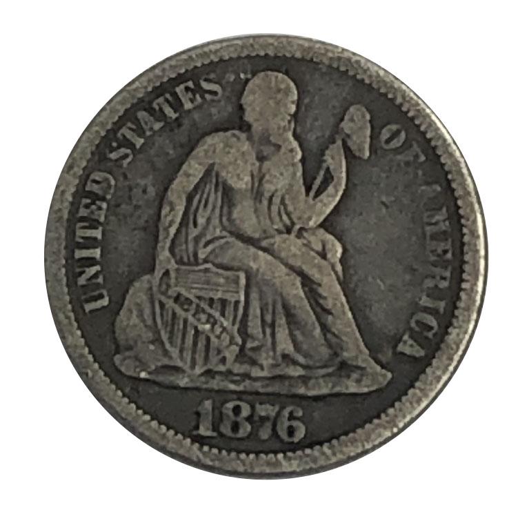 1876 Seated Liberty Dime Coin (1 of 2)