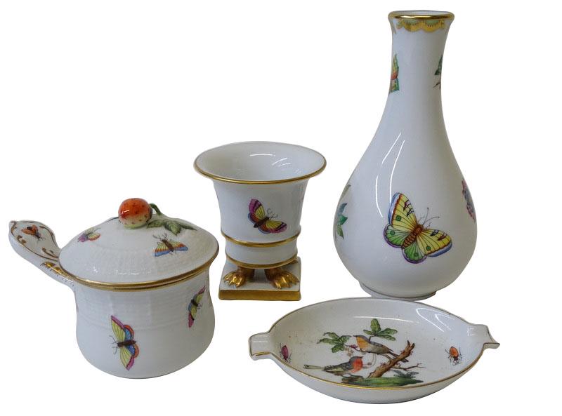 Four (4) Herend Porcelain Miscellaneous Pieces (1 of 4)