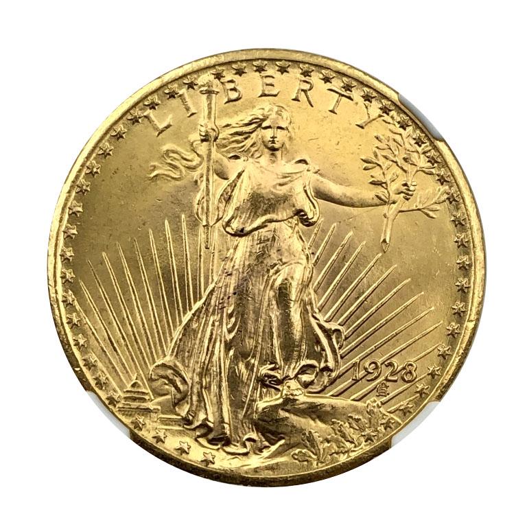 1928 St. Gaudens $20 Double Eagle Gold Coin (1 of 3)