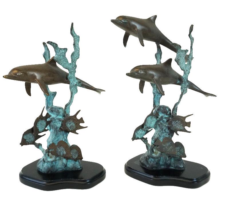 Pair of Robert Wyland Style Polychrome Bronzes (1 of 3)