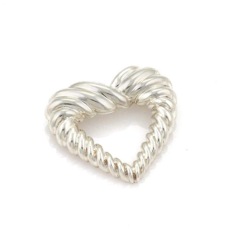 Tiffany & Co. Sterling Silver Heart Brooch Pin (1 of 5)