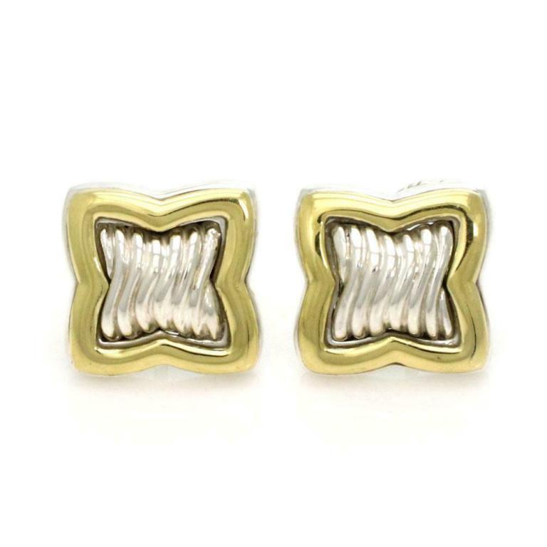 David Yurman Sterling 18k Quatrefoil Cable Earring (1 of 3)