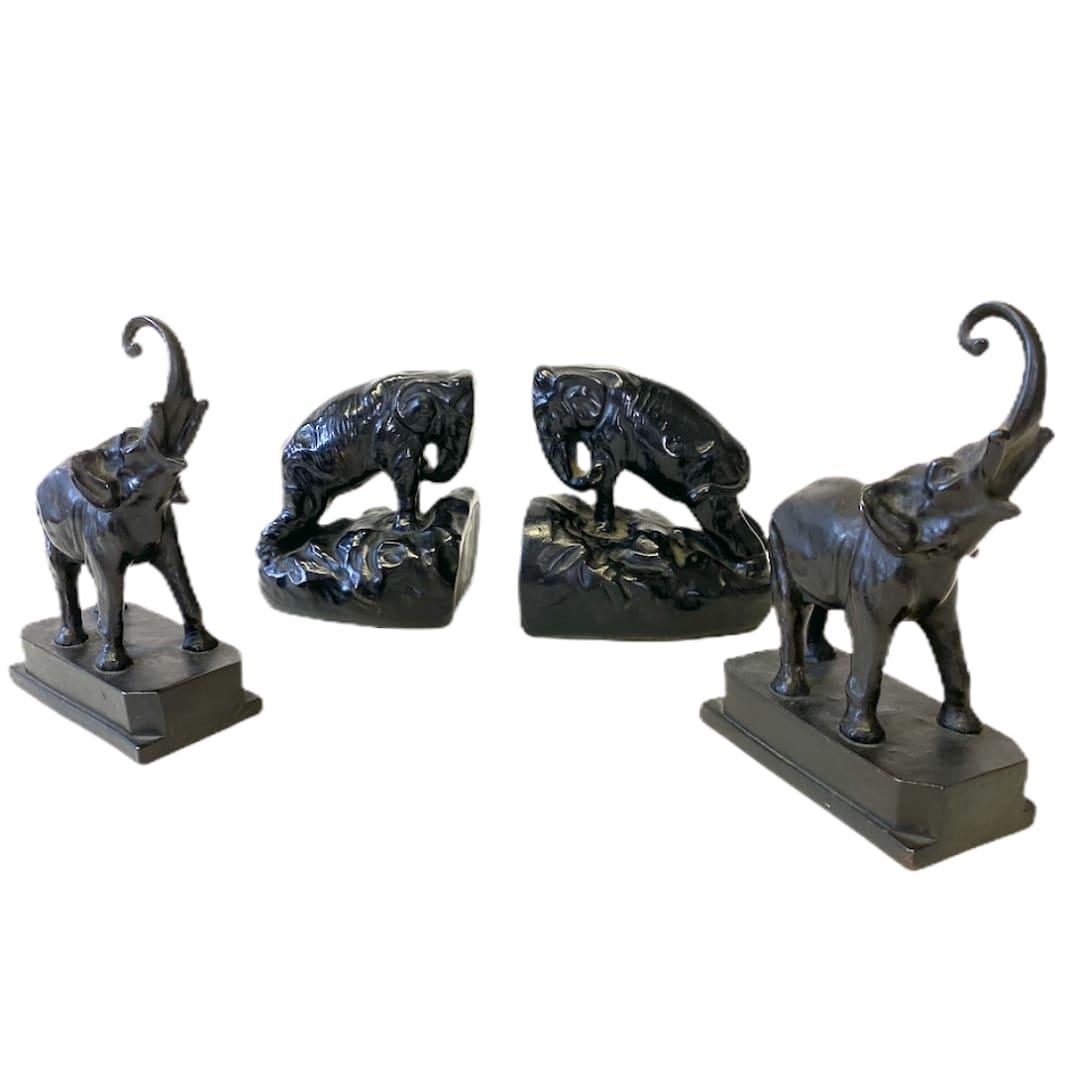 Two Pairs of Elephant Bookends (1 of 7)